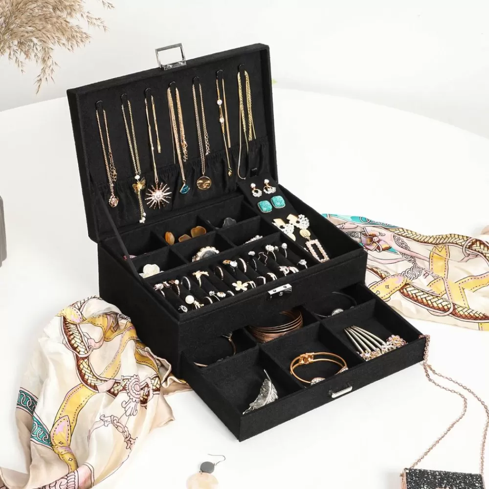 Best Sale SONGMICS Schmuckkästchen schwarz