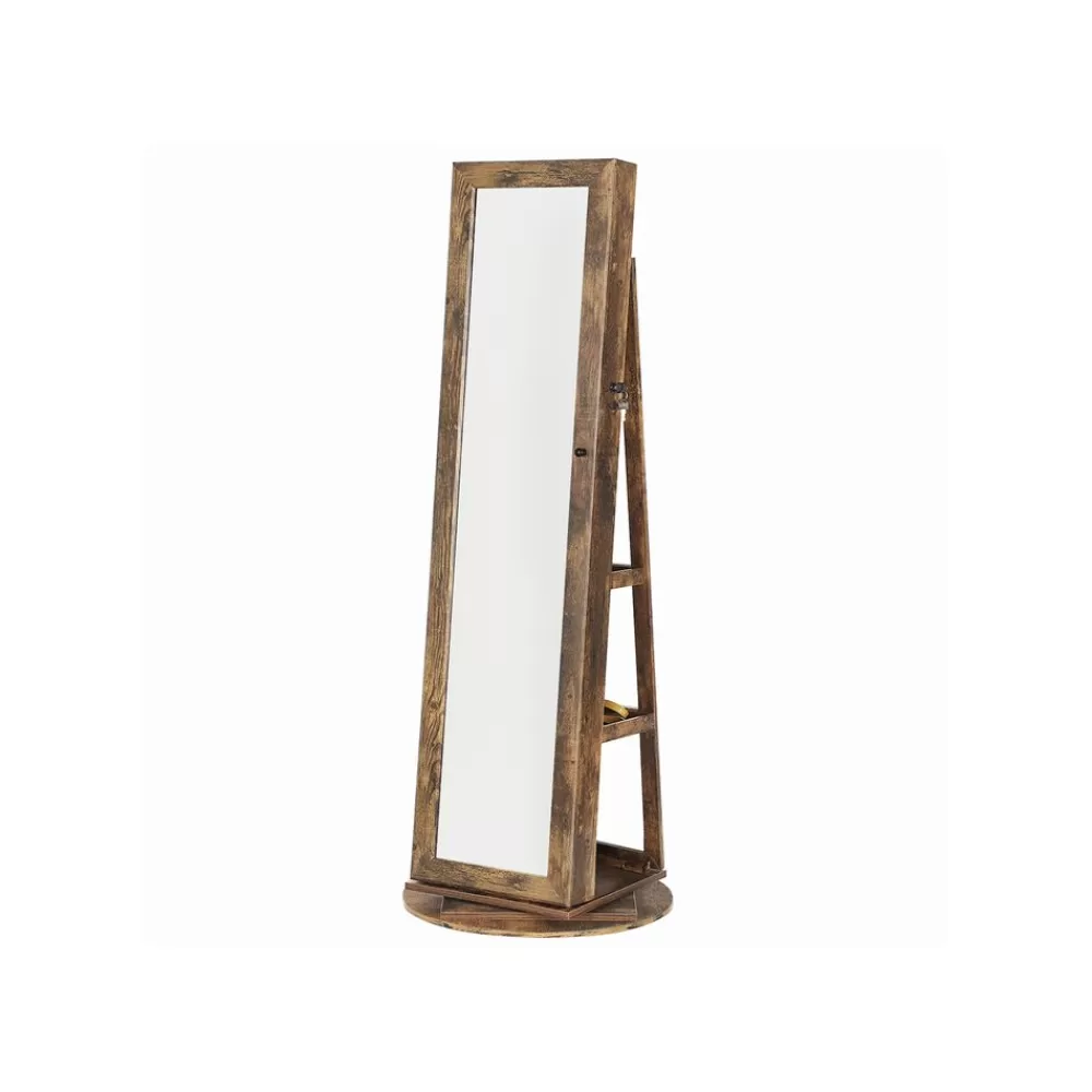 Discount SONGMICS Schmuckschrank 360° drehbar Vintagebraun