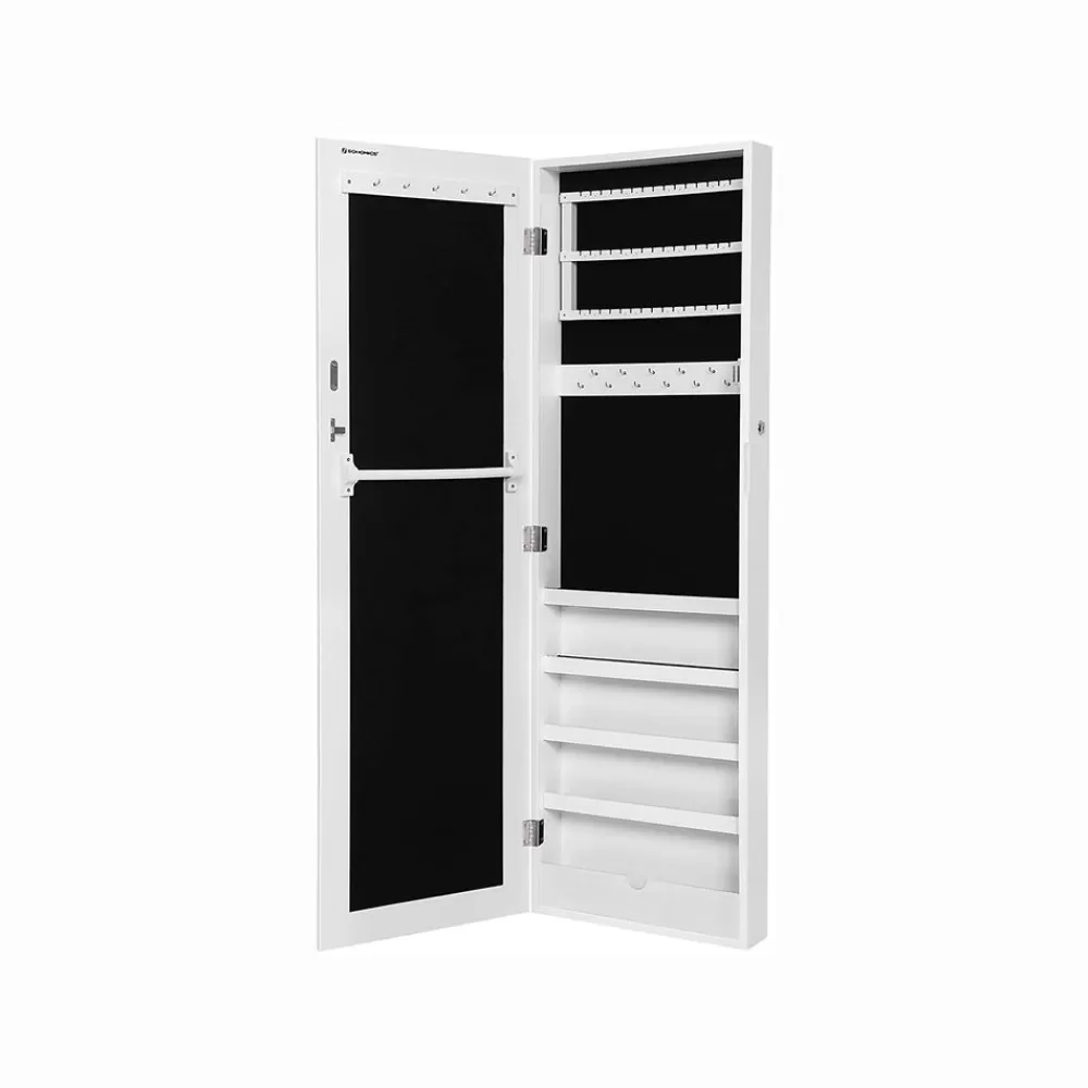 Fashion SONGMICS Schmuckschrank für Wand Weiß