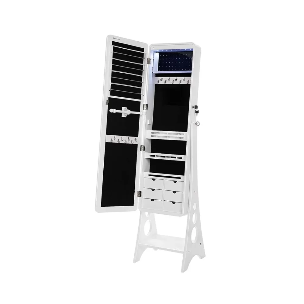 Discount SONGMICS Schmuckschrank mit großem Spiegel Weiβ