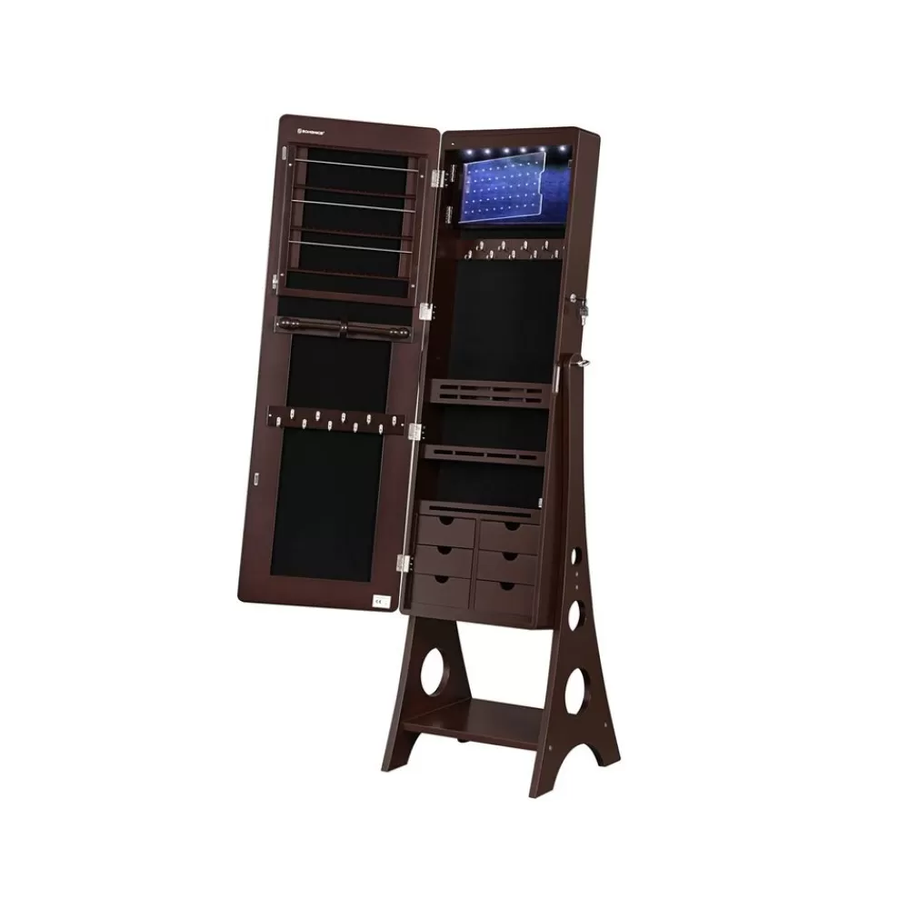 Discount SONGMICS Schmuckschrank mit Lichtumrandung
