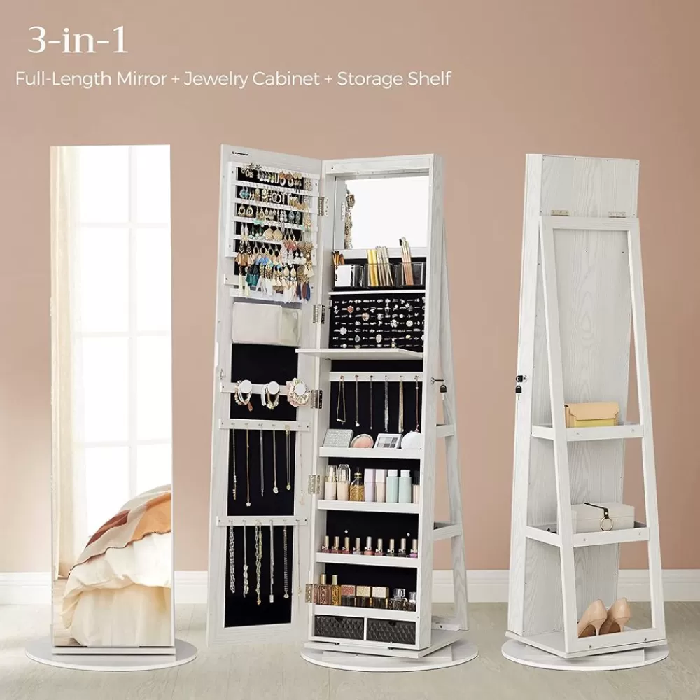 Hot SONGMICS Schmuckschrank mit Spiegel