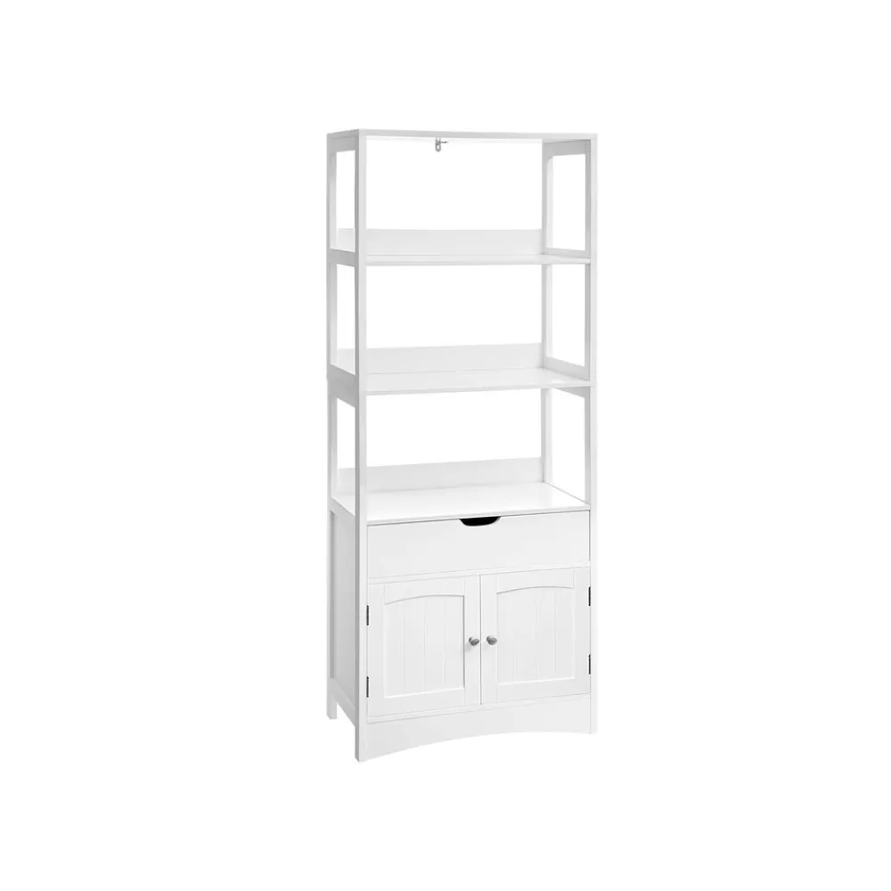 Clearance SONGMICS Schrank mit 3 offenen Fächern Weiβ