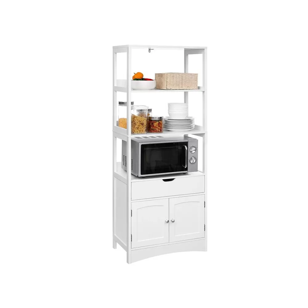 Clearance SONGMICS Schrank mit 3 offenen Fächern Weiβ