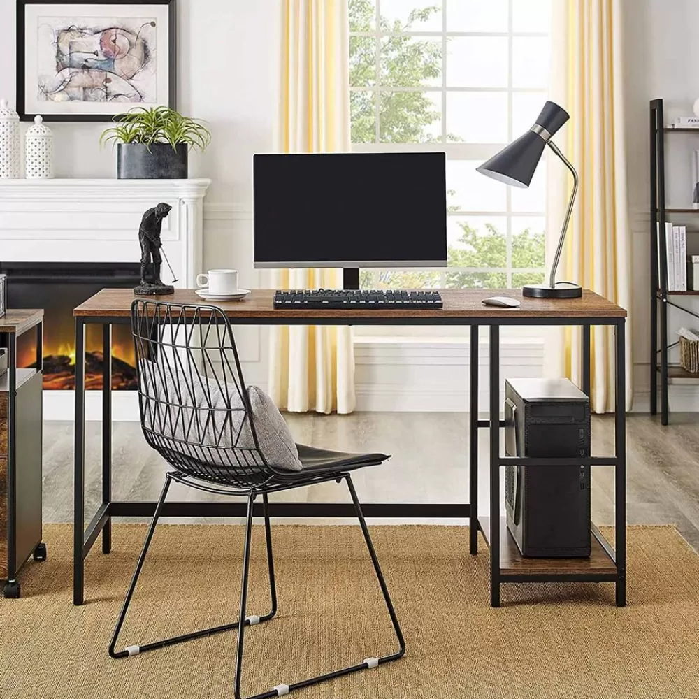 Sale SONGMICS Schreibtisch Vintagebraun-Schwarz