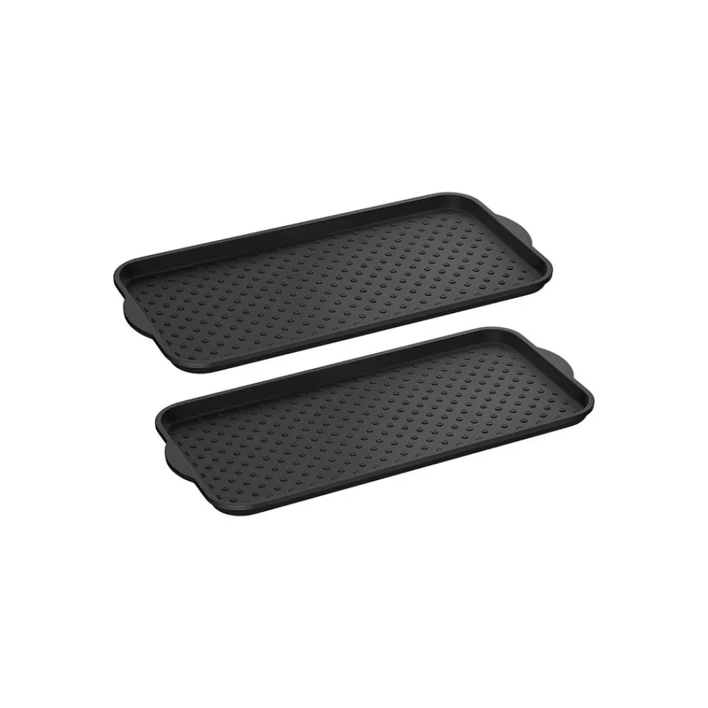 Best SONGMICS Schuhabtropfschale 2er Set mit erhöhtem Rand schwarz