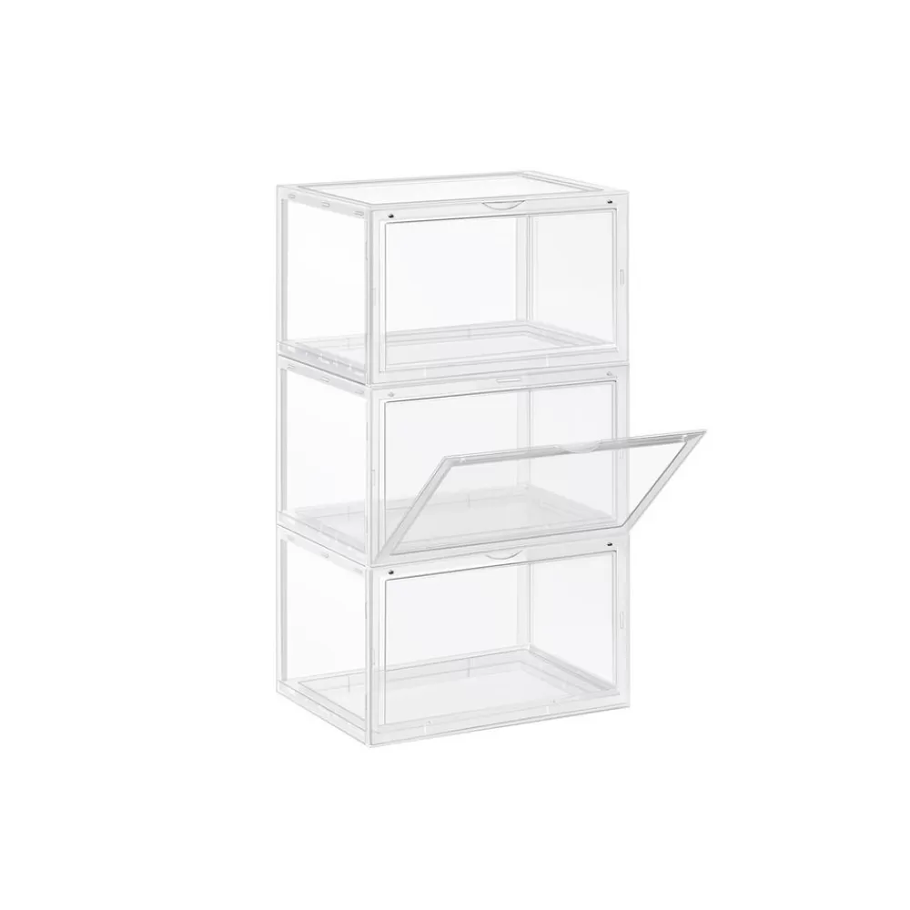 Online SONGMICS Schuhbox 3er Set transparent
