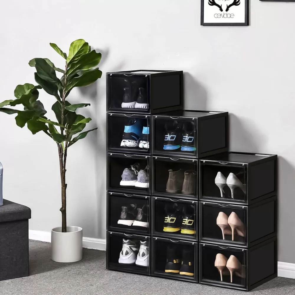 schuhbox_er_set_transparent_10.webp Online SONGMICS Schuhbox 3er Set transparent