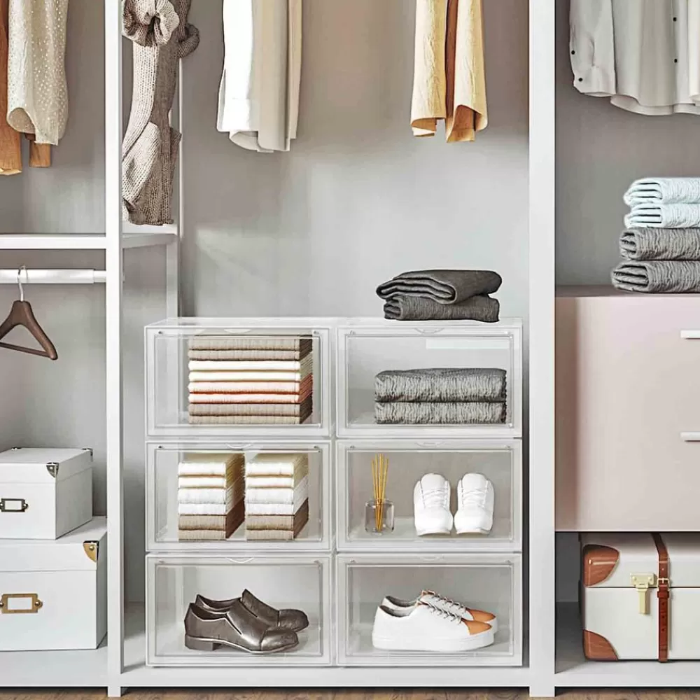 schuhbox_er_set_transparent_2.webp Online SONGMICS Schuhbox 3er Set transparent