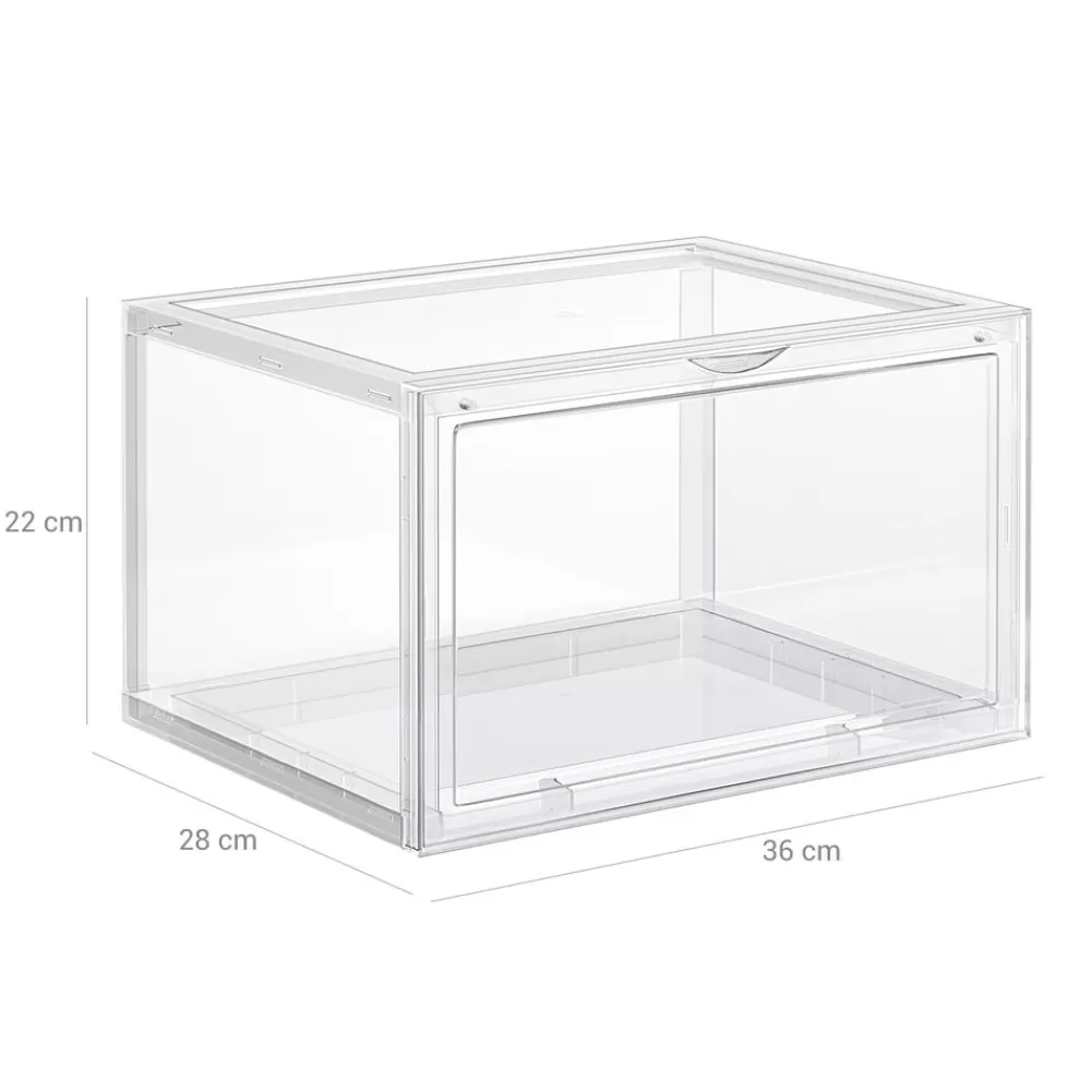 schuhbox_er_set_transparent_4.webp Online SONGMICS Schuhbox 3er Set transparent