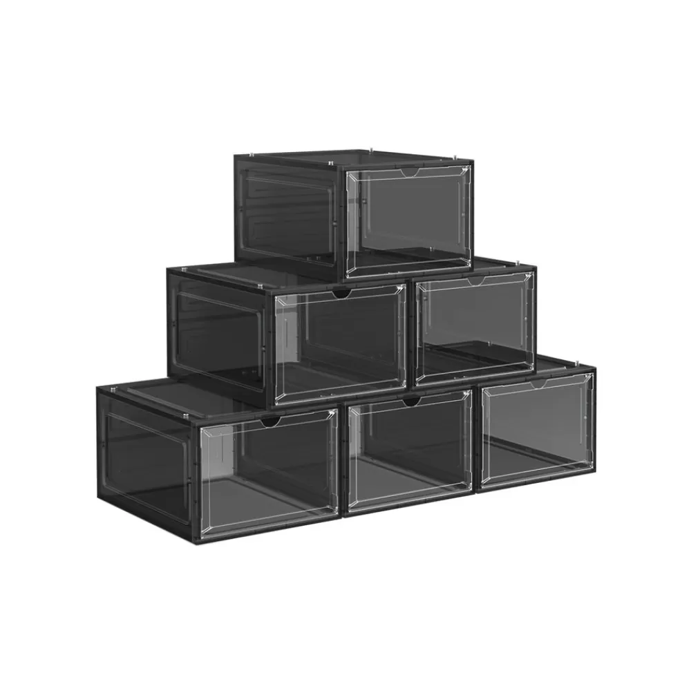 Fashion SONGMICS Schuhboxen schwarz