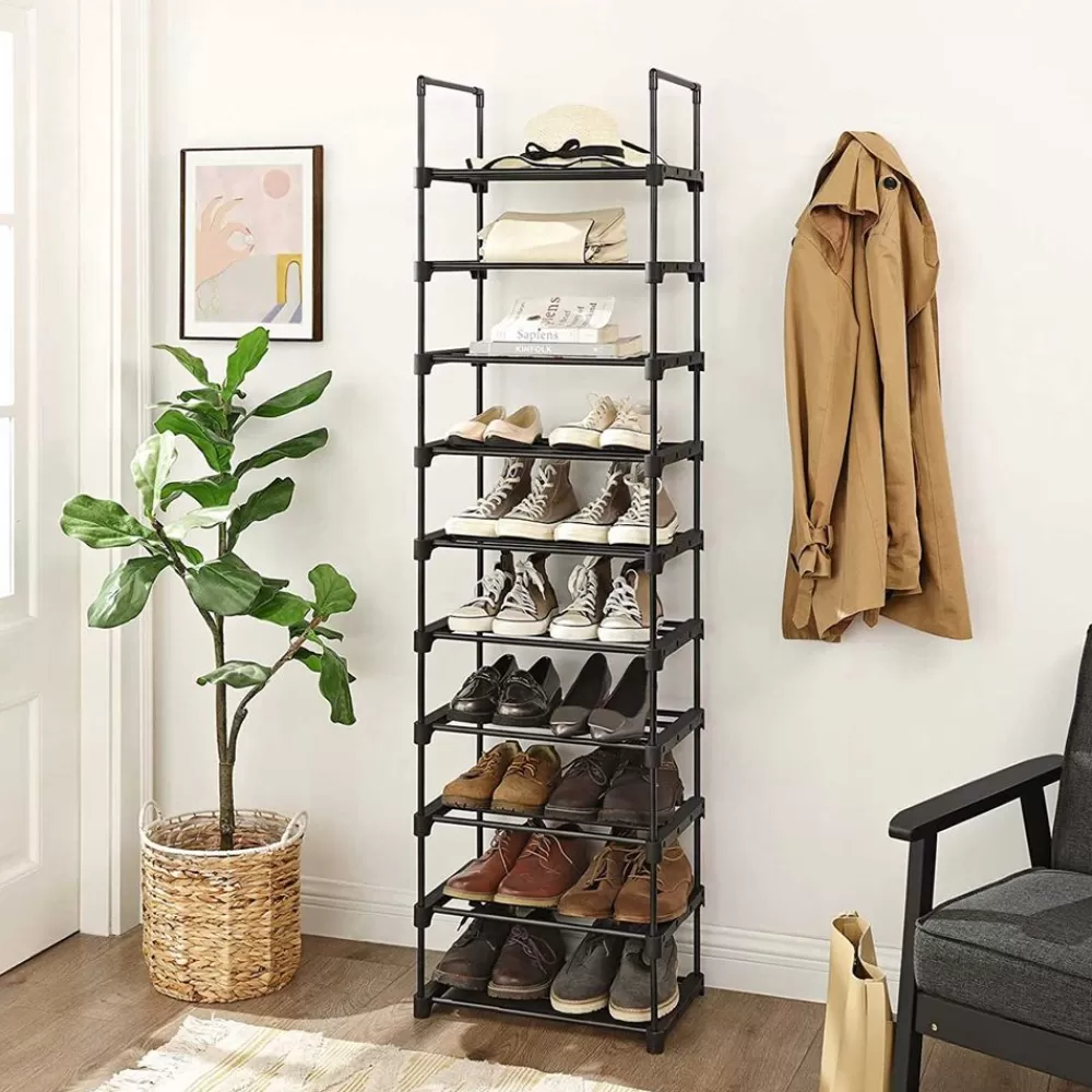 Clearance SONGMICS Schuhregal mit 10 Ablagen