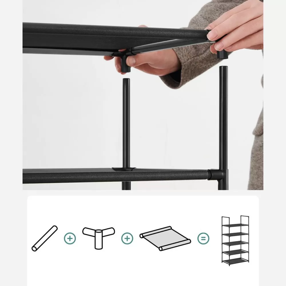 schuhregal_mit__ablagen_aus_vliesstoff_5.webp Flash Sale SONGMICS Schuhregal mit 5 Ablagen aus Vliesstoff