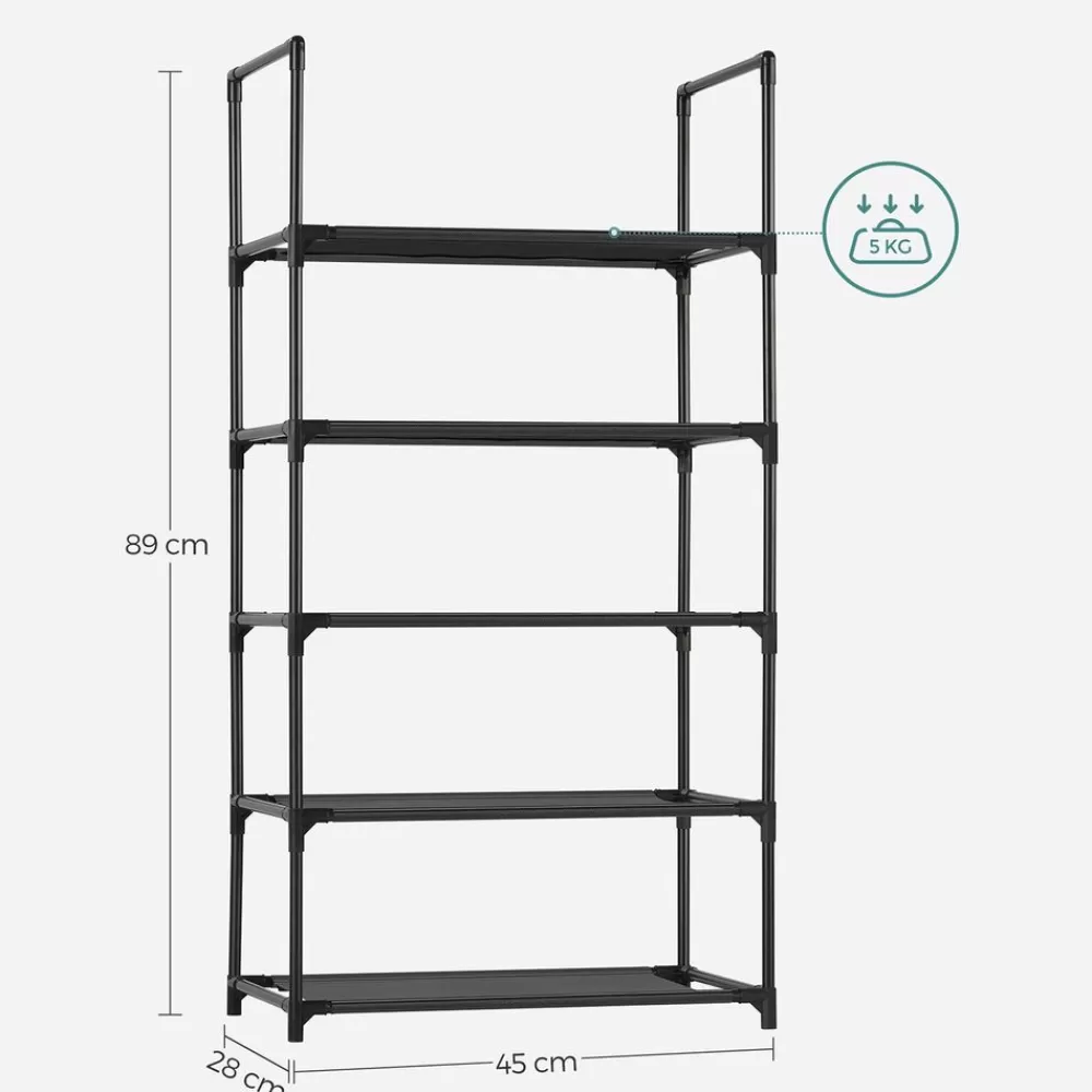 schuhregal_mit__ablagen_aus_vliesstoff_6.webp Flash Sale SONGMICS Schuhregal mit 5 Ablagen aus Vliesstoff