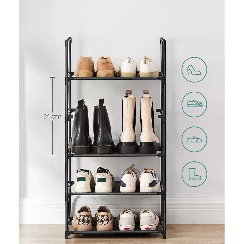 schuhregal_mit__ablagen_aus_vliesstoff_7.webp Flash Sale SONGMICS Schuhregal mit 5 Ablagen aus Vliesstoff