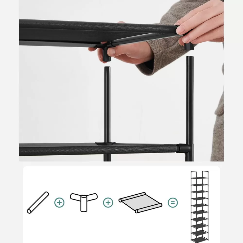 schuhregal_mit__ebenen__x__x__cm_5.webp Discount SONGMICS Schuhregal mit 10 Ebenen 33 x 33 x 173 cm