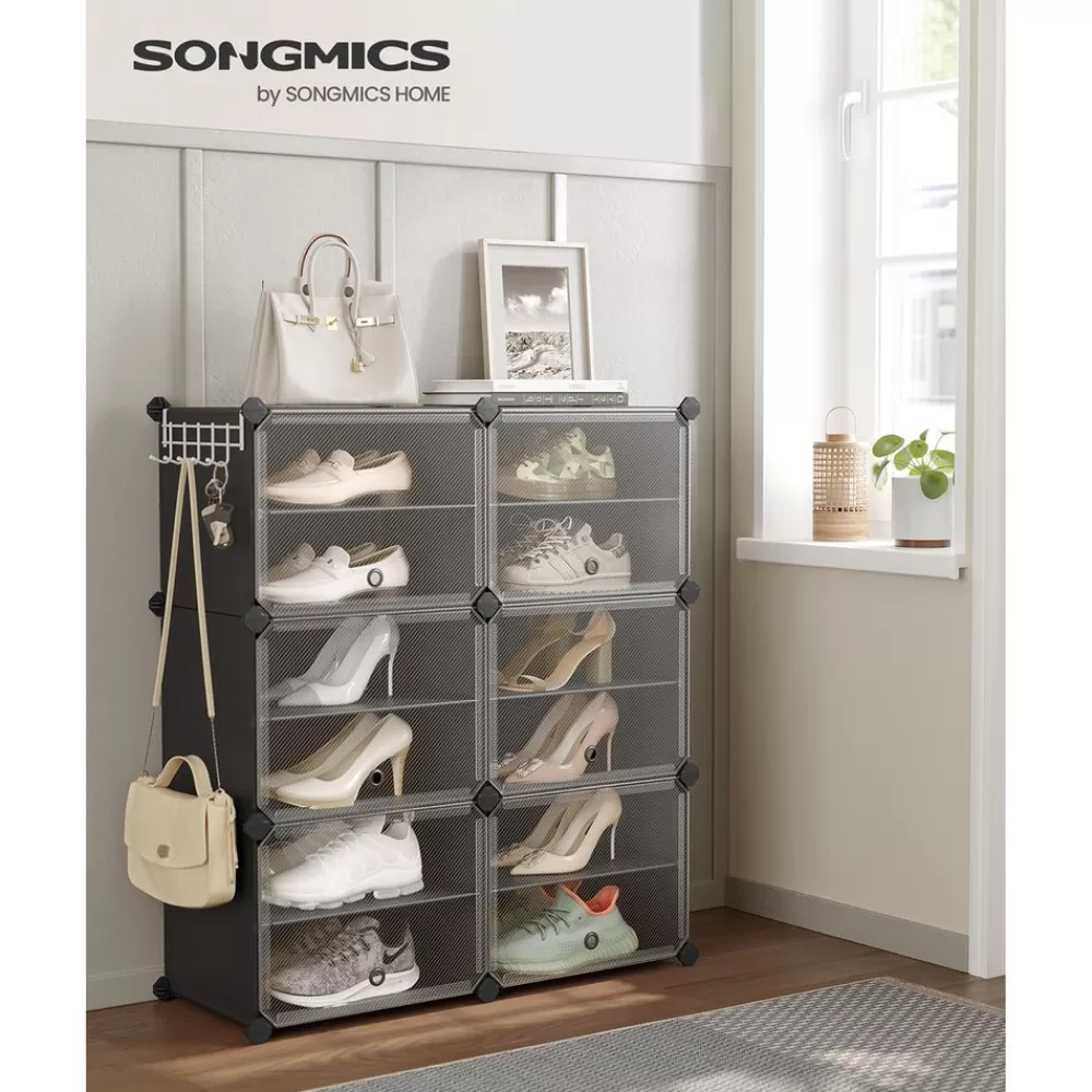 Cheap SONGMICS Schuhregal mit 6 Fächern schwarz
