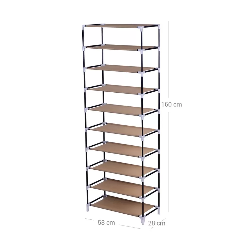 schuhregal_mit_abdeckung__cm_braun_4.webp Online SONGMICS Schuhregal mit Abdeckung 58 cm Braun