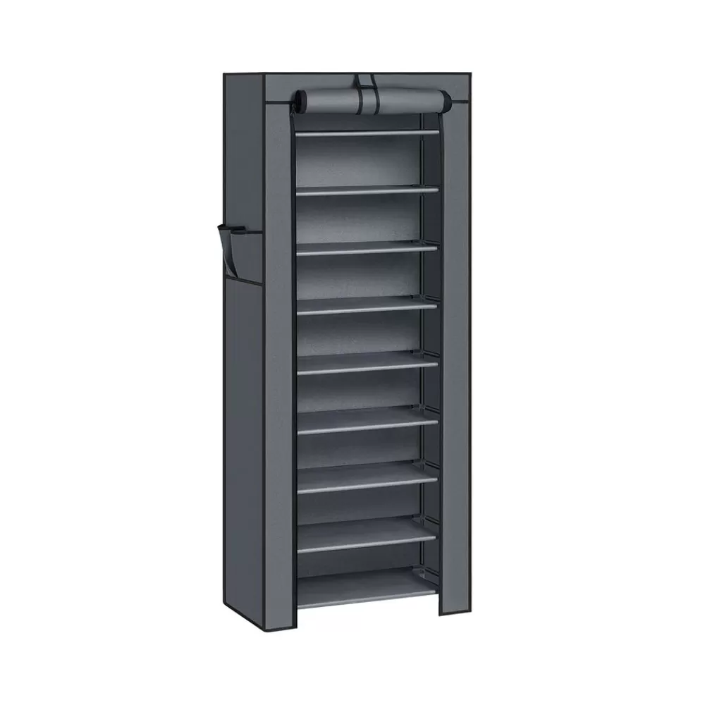 schuhregal_mit_abdeckung__cm_braun_6.webp Online SONGMICS Schuhregal mit Abdeckung 58 cm Braun