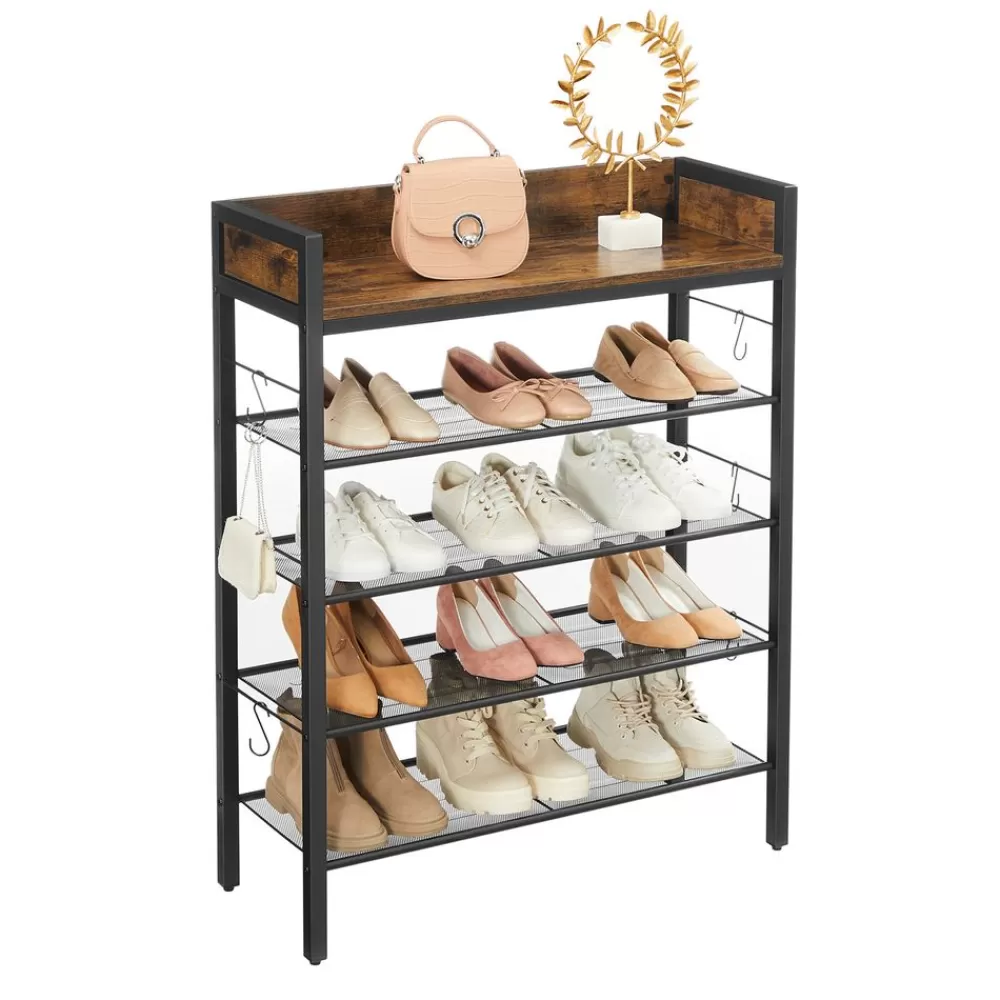 Best SONGMICS Schuhregal vintagebrauen-schwarz