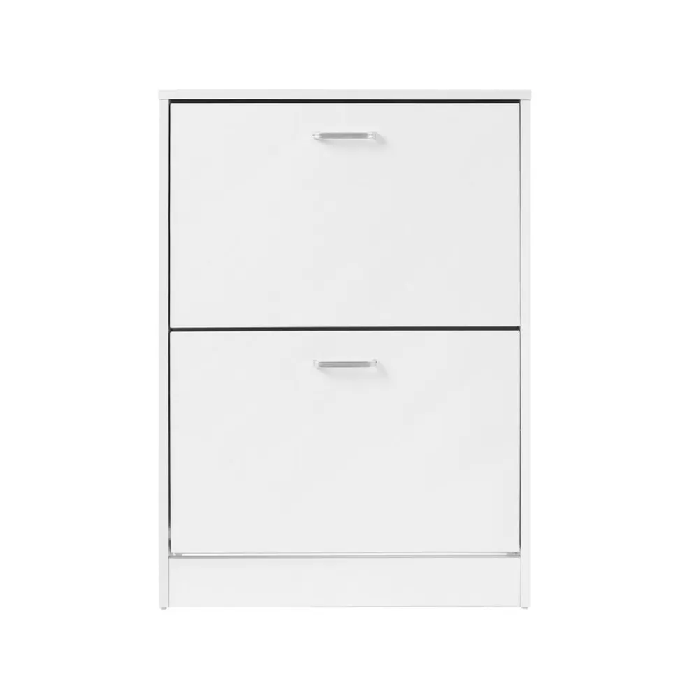 Discount SONGMICS Schuhschrank 2 Klappen Weiß