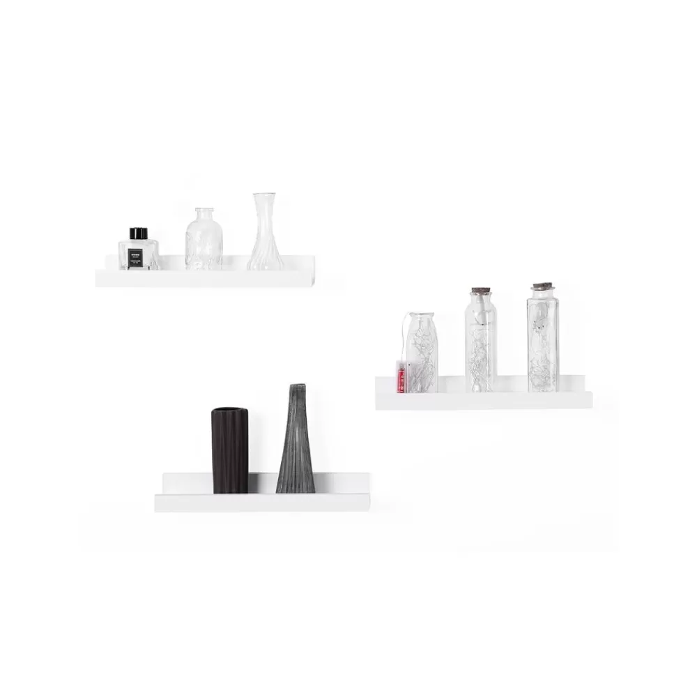 Discount SONGMICS Schwebende Regalböden 3er Set Weiß