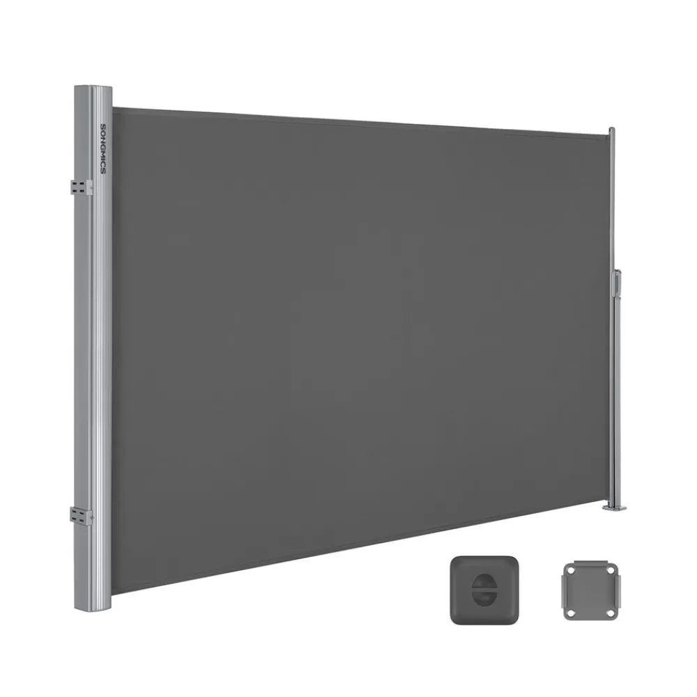 Clearance SONGMICS Seitenmarkise 160 x 400 cm Anthrazit