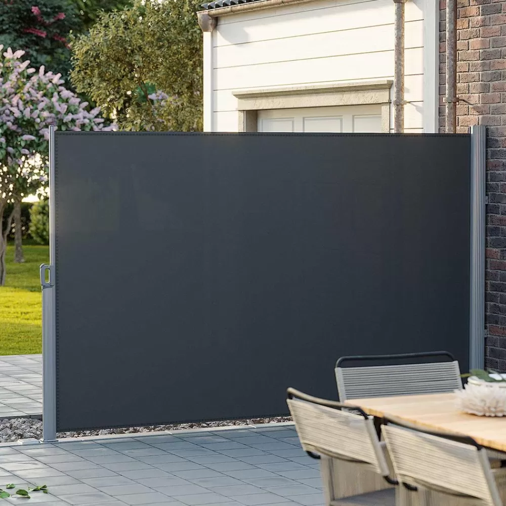 Fashion SONGMICS Seitenmarkise 180 x 400 cm anthrazit