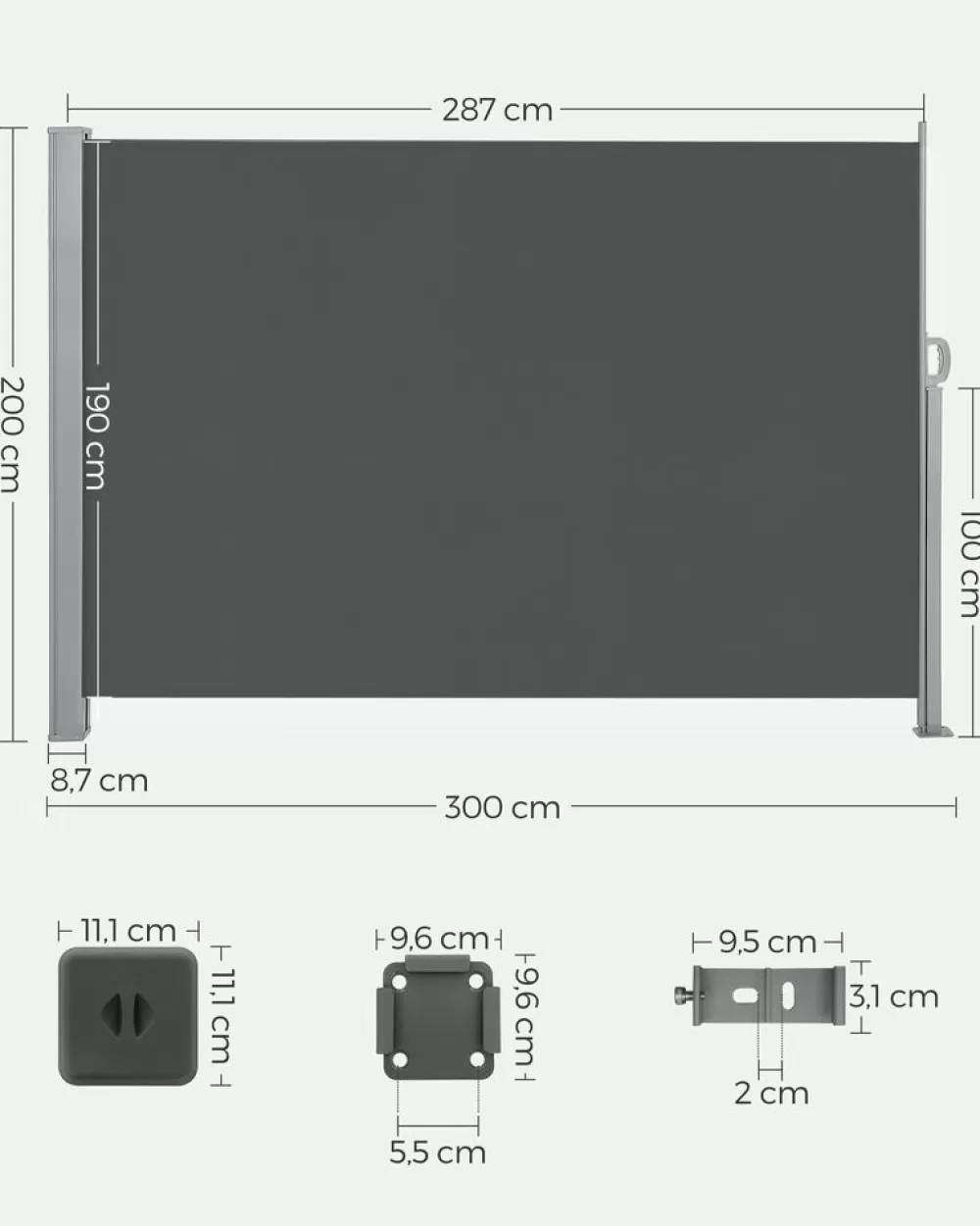seitenmarkise__x__cm_anthrazit_10.webp Discount SONGMICS Seitenmarkise 200 x 350 cm Anthrazit