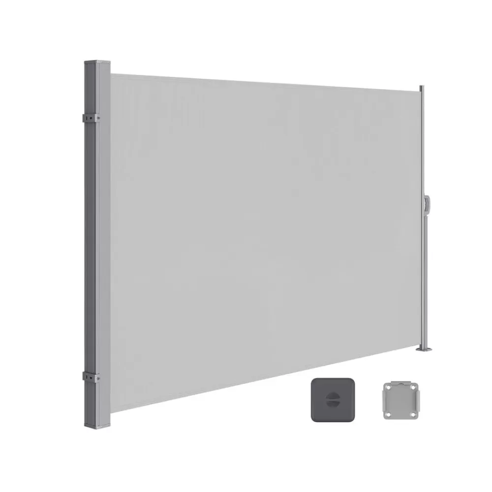 Outlet SONGMICS Seitenmarkise ausziehbar 200 x 350 cm für Balkon