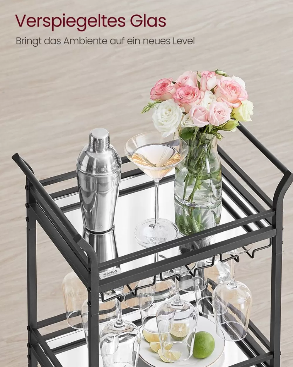 servierwagen__ebenen_mit_rollen_goldfarben_13.webp Best Sale SONGMICS Servierwagen 3 Ebenen mit Rollen goldfarben