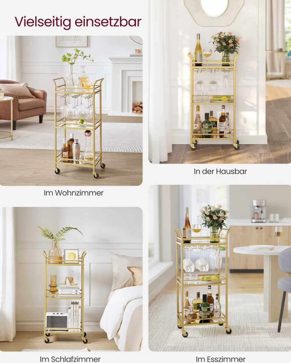 servierwagen__ebenen_mit_rollen_goldfarben_3.webp Best Sale SONGMICS Servierwagen 3 Ebenen mit Rollen goldfarben