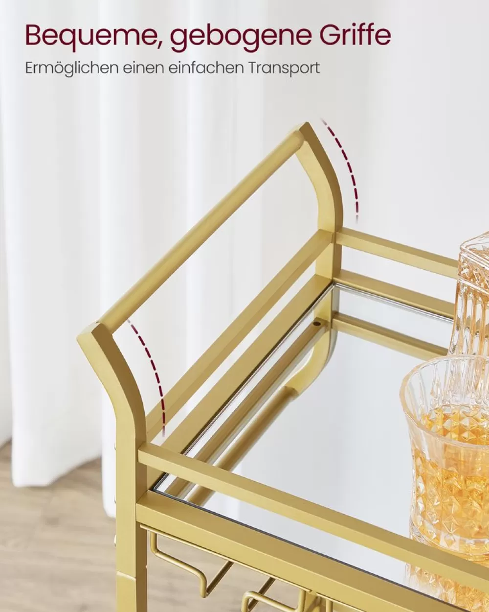 servierwagen__ebenen_mit_rollen_goldfarben_8.webp Best Sale SONGMICS Servierwagen 3 Ebenen mit Rollen goldfarben