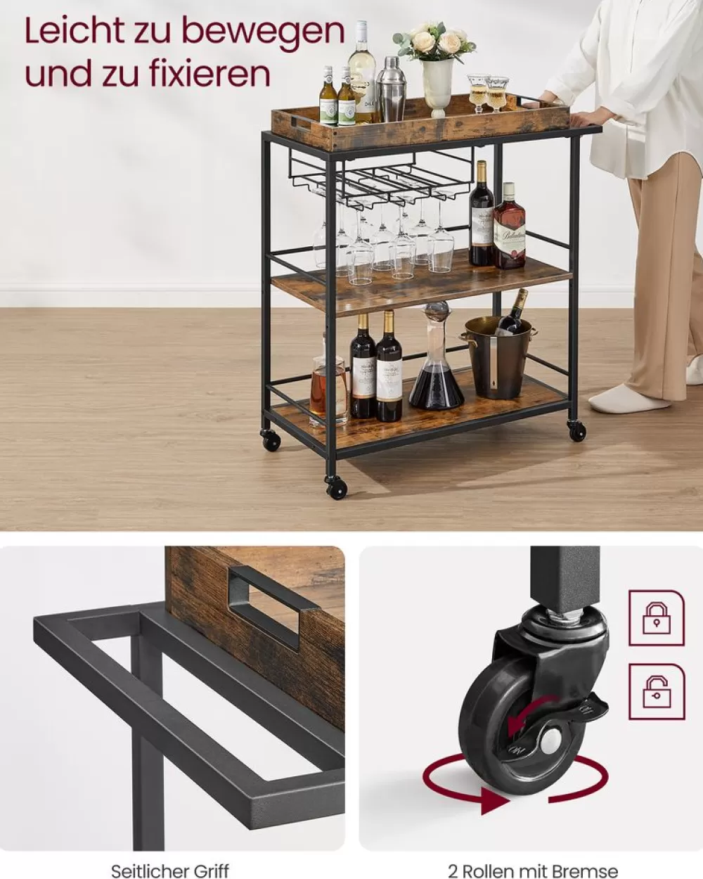servierwagen_mit_fen_und_rollen__x__x__cm_3.webp Clearance SONGMICS Servierwagen mit Füßen und Rollen 40 x 88 x 96 cm