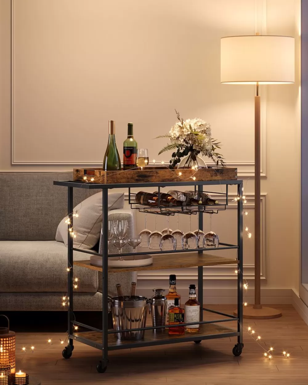 servierwagen_mit_fen_und_rollen__x__x__cm_6.webp Clearance SONGMICS Servierwagen mit Füßen und Rollen 40 x 88 x 96 cm