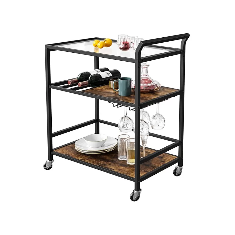 Store SONGMICS Servierwagen mit Universalrollen