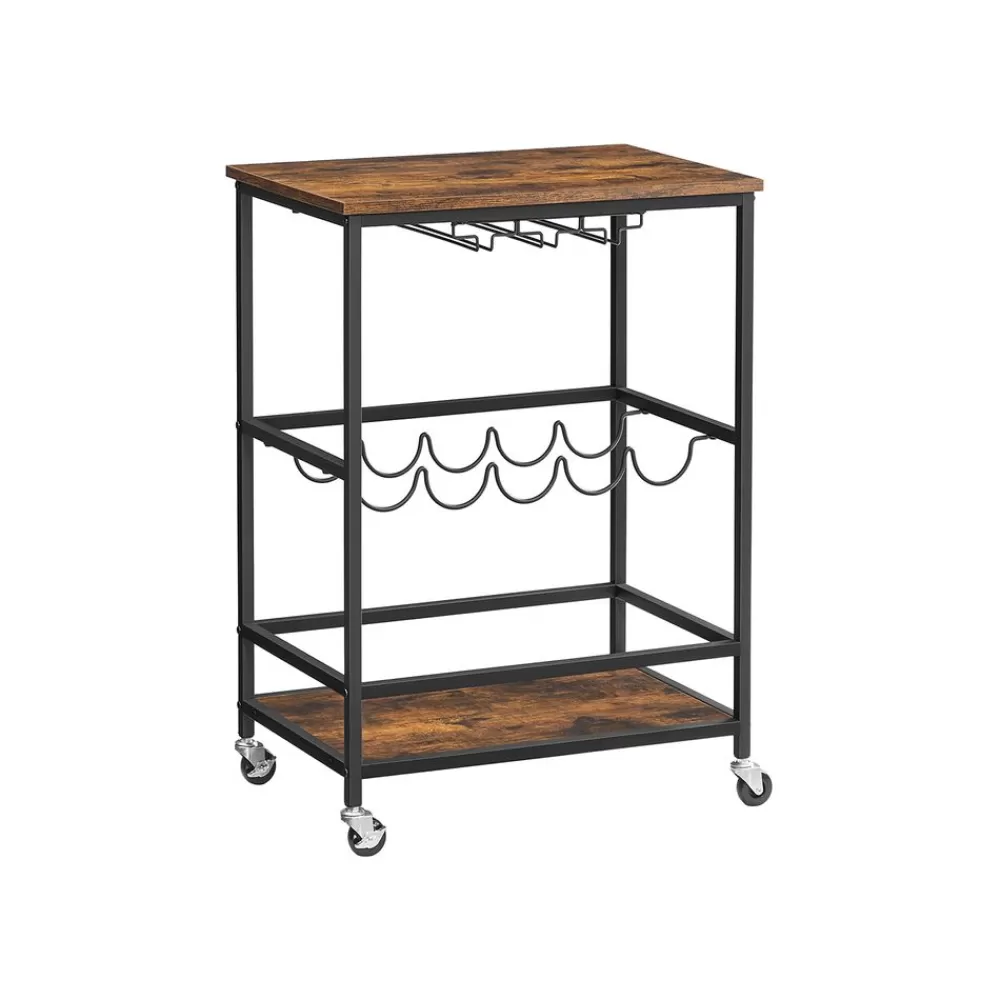 Cheap SONGMICS Servierwagen vintagebraun-schwarz