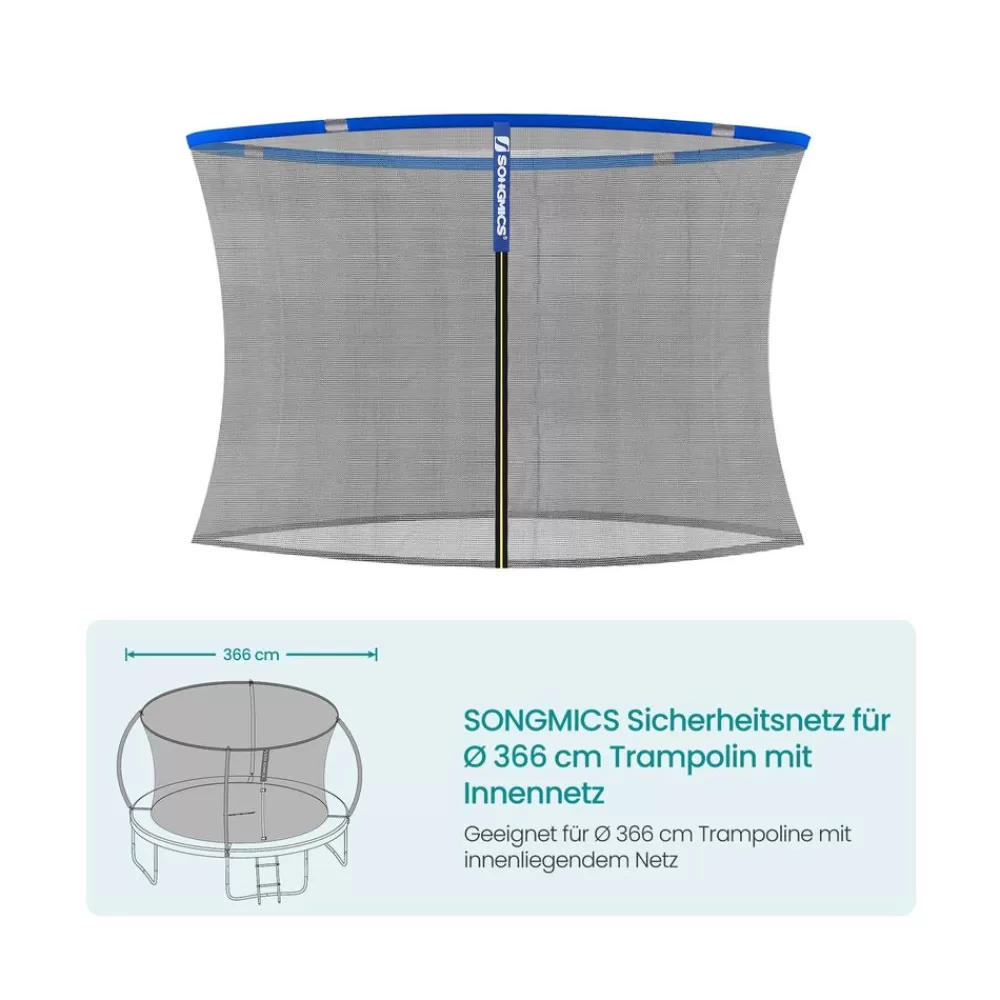 Store SONGMICS Sicherheitsnetz für Ø 366 cm Trampolin mit Innennetz