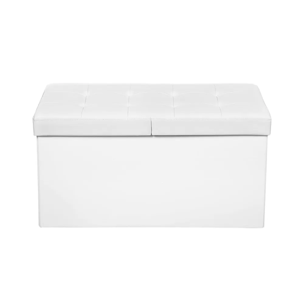 Hot SONGMICS Sitzbank mit Klappdeckel 76 cm Weiß