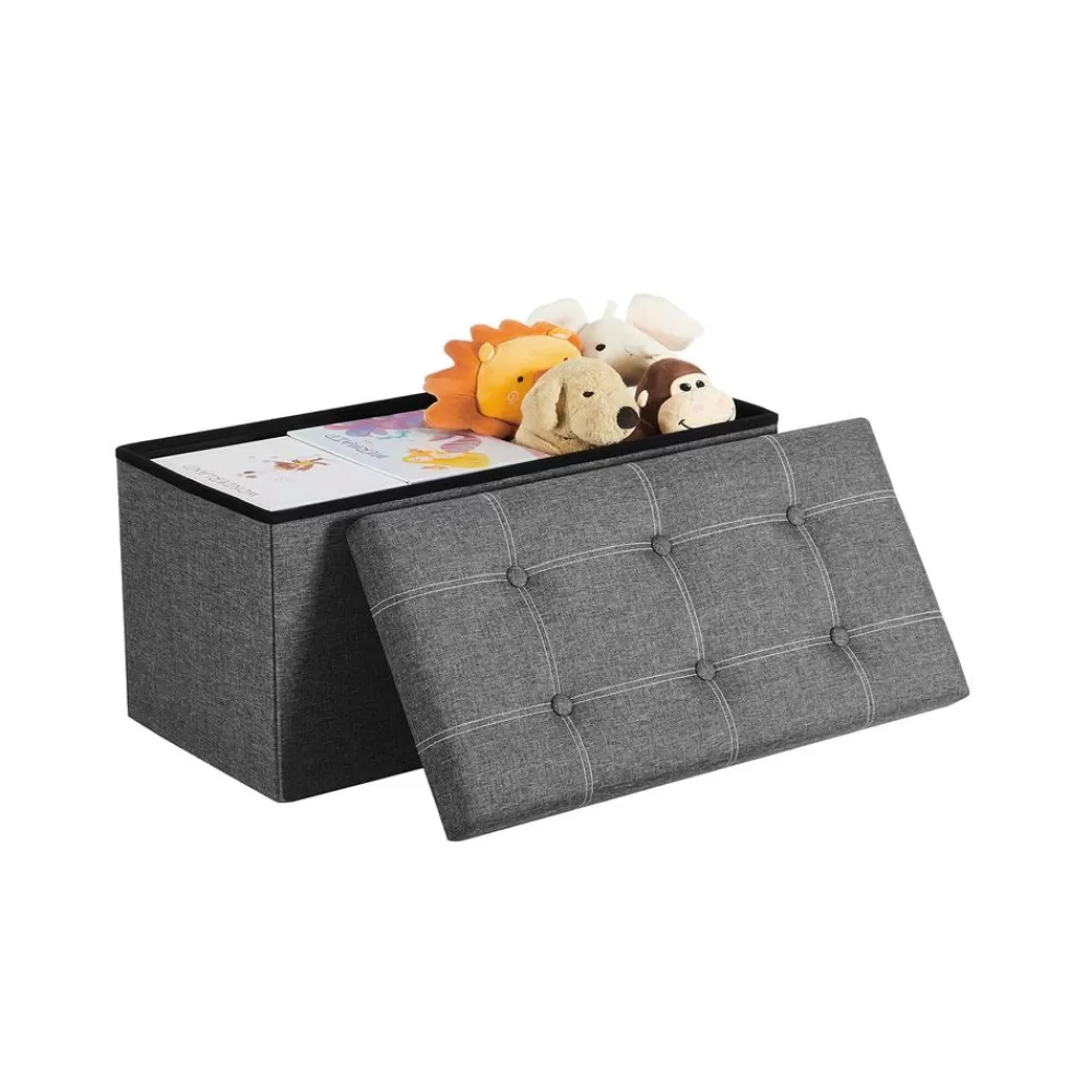 Hot SONGMICS Sitzbank mit Stauraum Dunkelgrau