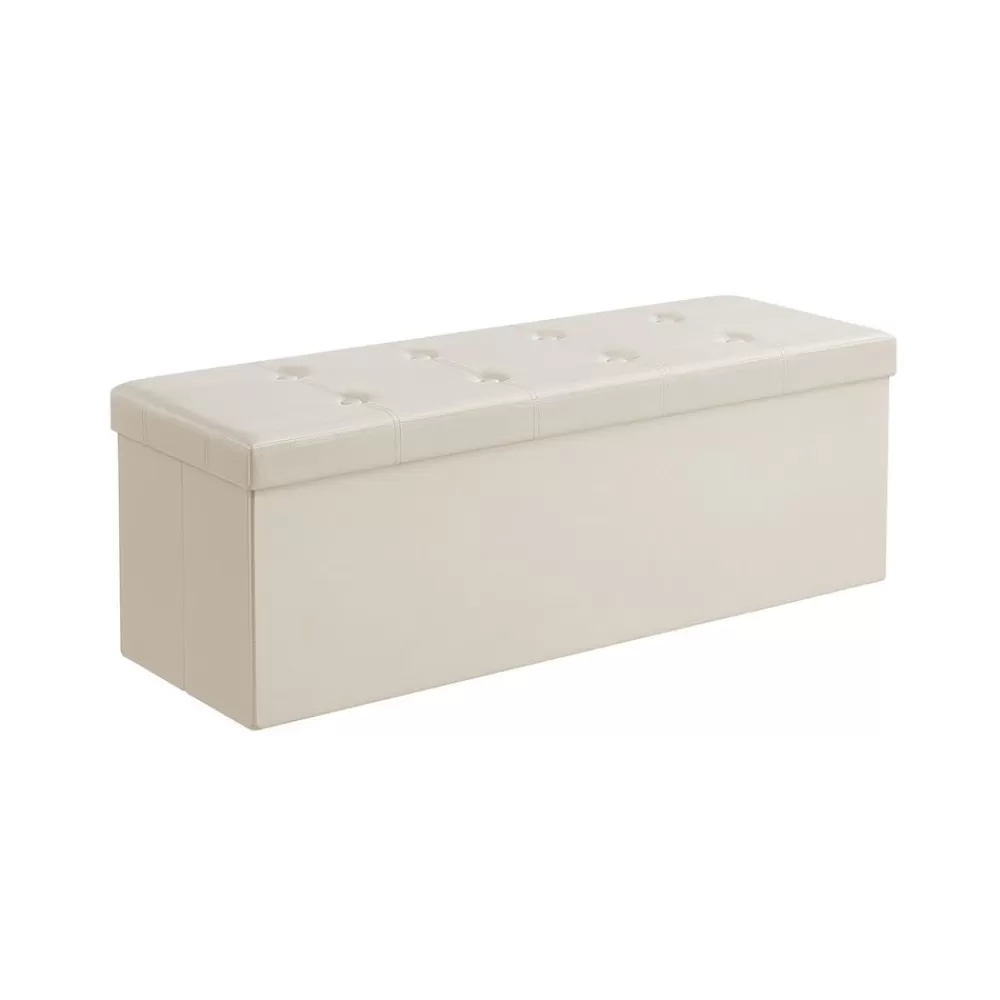 Store SONGMICS Sitzhocker 120 Liter aus Kunstleder faltbar