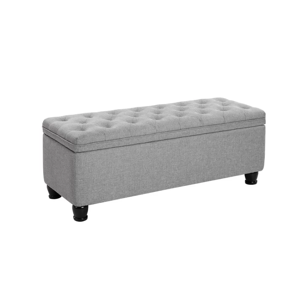 Cheap SONGMICS Sitzhocker mit Stauraum hellgrau