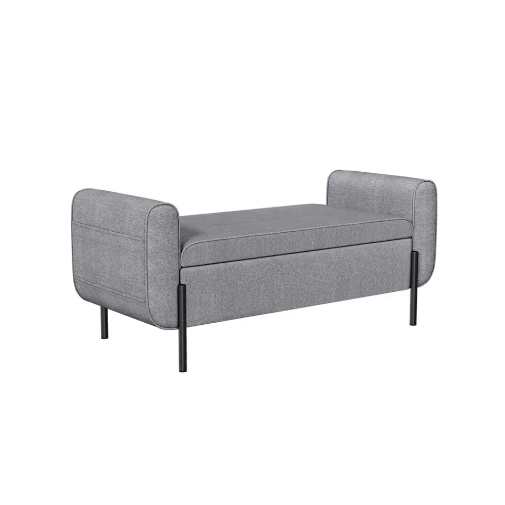 Store SONGMICS Sitzhocker mit Stauraum Taubengrau