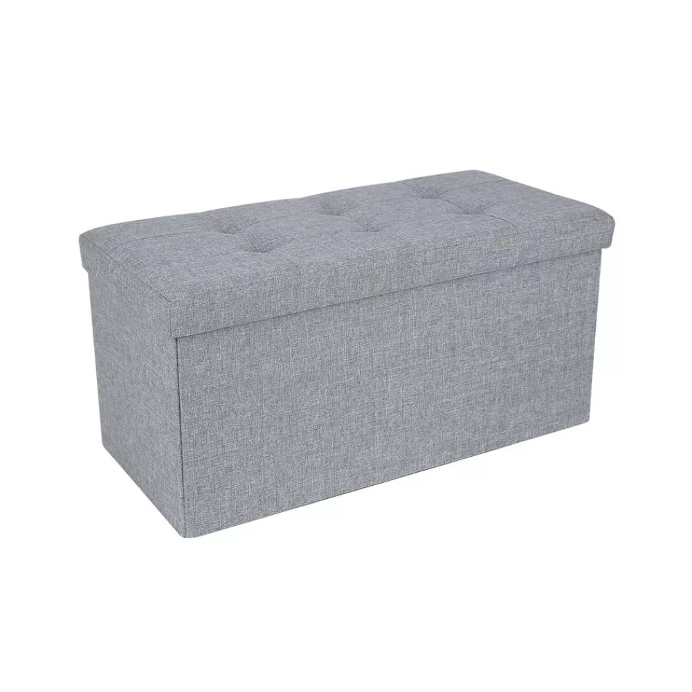 Store SONGMICS Sitztruhe 76 cm Hellgrau meliert
