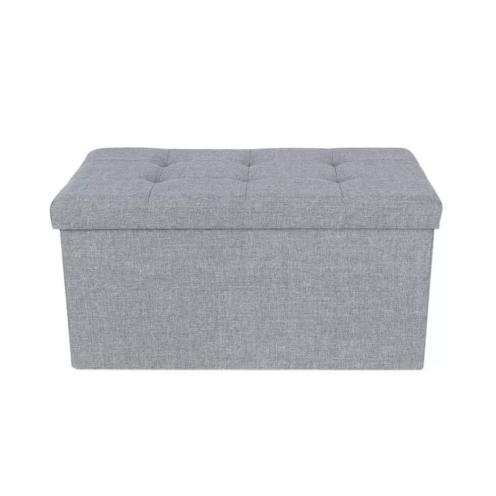Store SONGMICS Sitztruhe 76 cm Hellgrau meliert