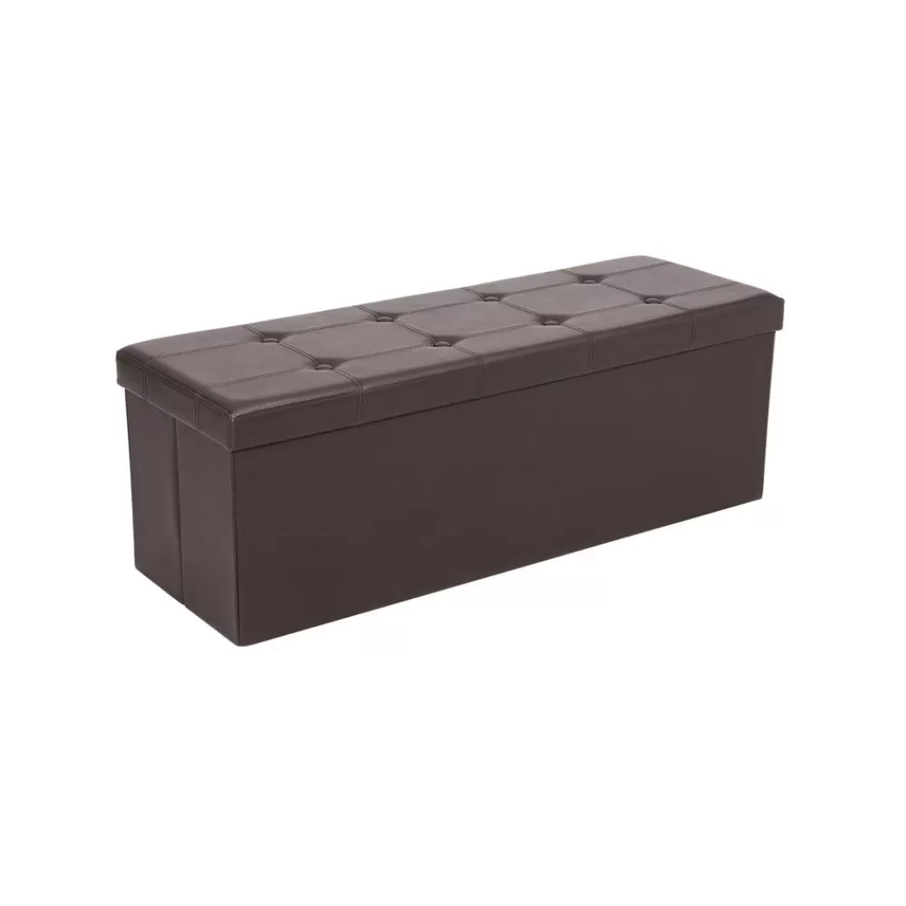 Flash Sale SONGMICS Sitztruhe 110 cm Kunstleder Braun