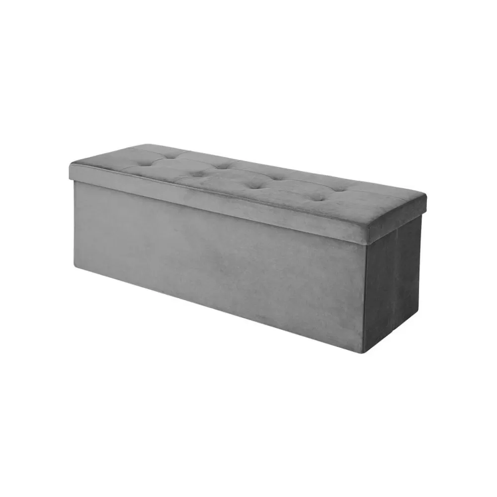 Discount SONGMICS Sitztruhe 120 L Samt Grau