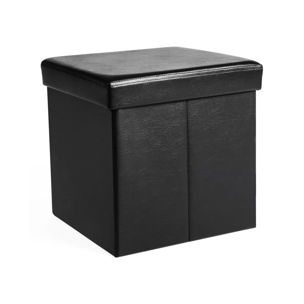 Cheap SONGMICS Sitzwürfel Kunstleder Schwarz