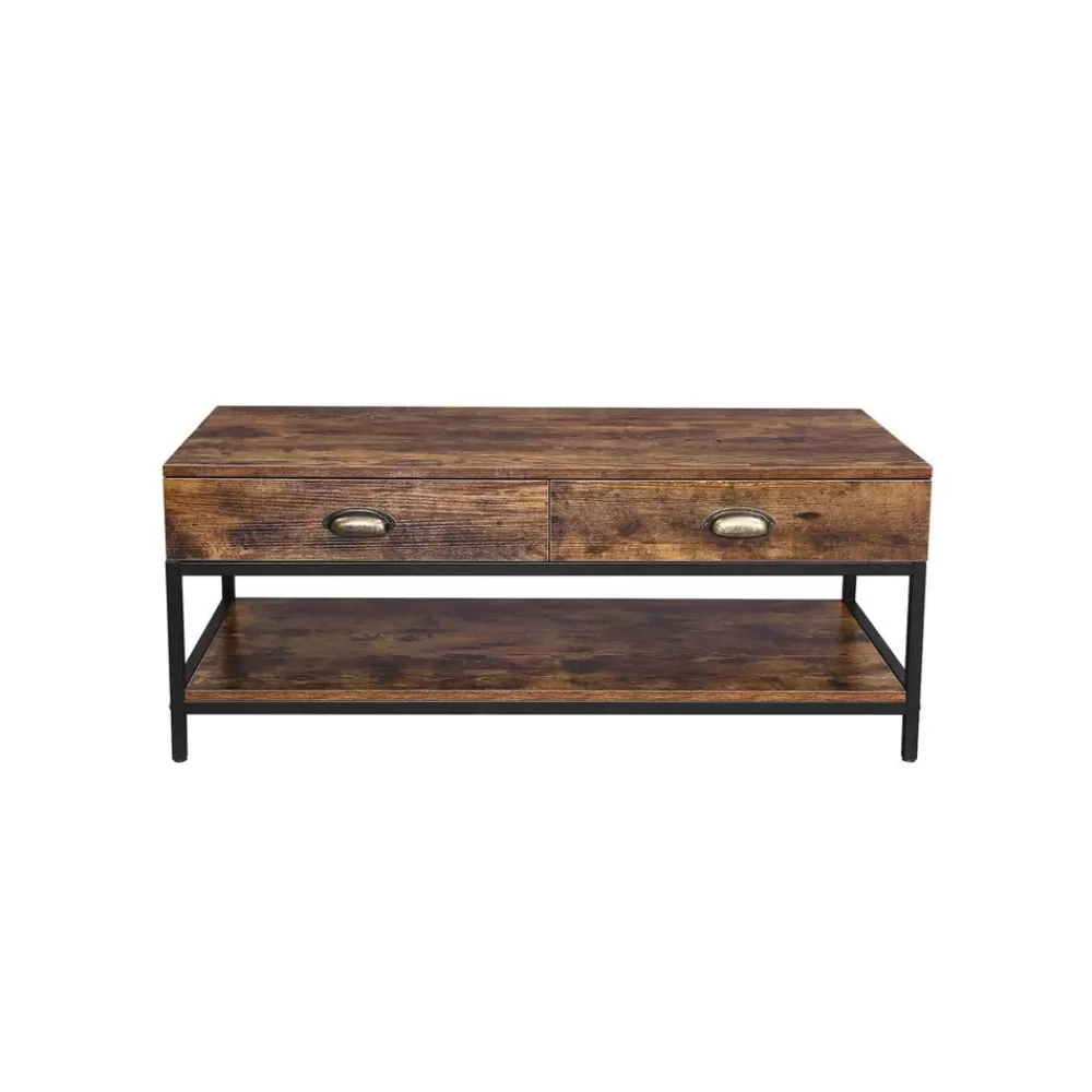 Flash Sale SONGMICS Sofatisch mit 2 Schubladen Industrielook