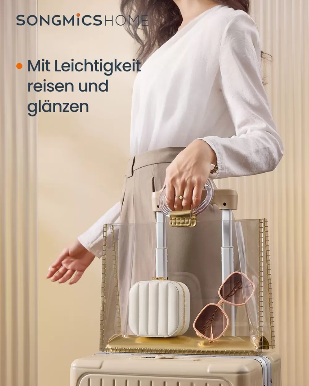 Fashion SONGMICS HOME ANAH Kollektion - Schmuckkästchen Reise wolkenweiß
